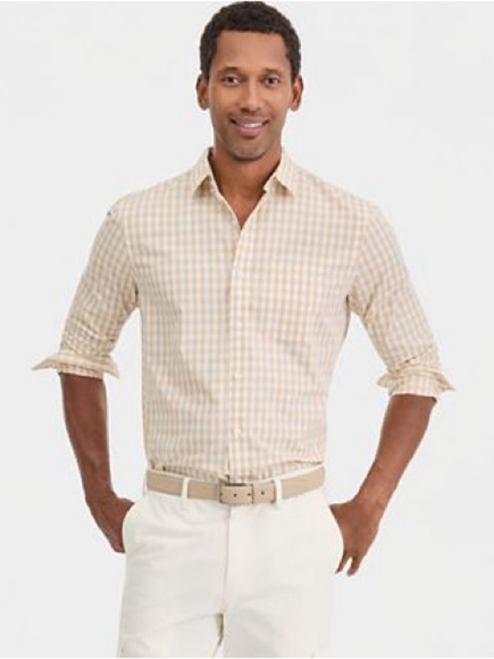 Club Room
Men's Long-Sleeve Gingham Cotton Poplin Shirt NWT